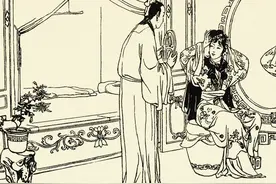 故事：三更半夜鬼敲门，美人报恩送富贵图片