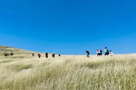 郑州驴友团徒步河南四大草原之一的古灵山大草原图片
