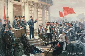 人民军队，在党的旗帜下前进图片
