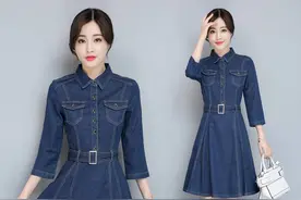 牛仔连衣裙，凸显青春美少女的气质图片