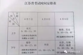 无锡中考、高考具体考试时间、考点分布的详细安排来啦图片