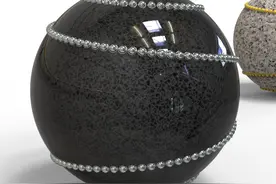 用SolidWorks画的涡状线球体图片