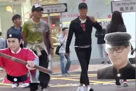 六十岁展昭何家劲仍旧高颜值！与断水流大师兄一起逛街，状态很好图片