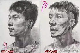 有一种“差距”叫美术生高分卷vs低分卷，没有对比就没有伤害图片