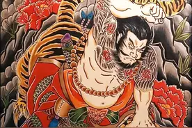 老传统纹身手稿丨日本-九州・彫みつ 日式满背纹身手稿图片