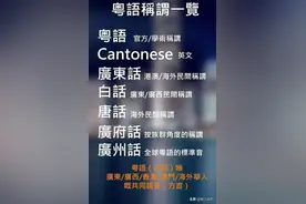 粤语、白话、广府话这三种称谓是一种语言吗？广府人如何定义？图片