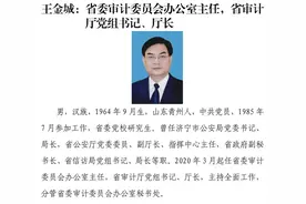 潍坊人王金城为山东省审计厅厅长，信息公布！图片