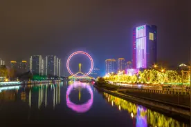 天津之眼是天津的地标之一，直径为110米图片