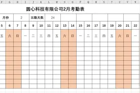 EXCEL中制作动态考勤表——文员必备技能图片