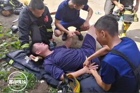 心疼！江西5名消防员灭火时中暑，现场超过50℃图片