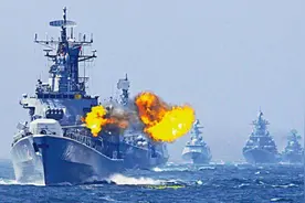 8月17日，舰机在台湾西南东南实兵演练，解放军指名道姓针对美台图片