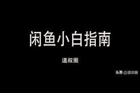 道叔圈 | 闲鱼小白指南图片