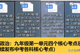 2021中考道德与法治九年级上册1单元核心考点（word版）图片