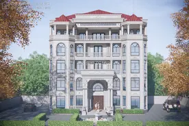 农村建个五层别墅，磅礴气势，带堂屋电梯，每层都有阳台奢侈吗图片