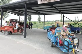 村里建起蔬菜交易点方便菜农收购商图片