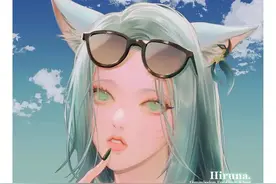 御姐范十足的小姐姐！配色太舒服，来自韩国CG插画师Hiruna作品图片