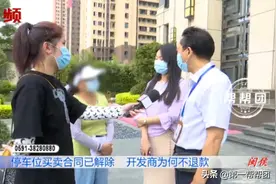 “钱要还给我啊”停车位买卖合同都解除了，开发商却拒不退款图片