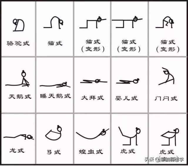 练瑜伽，你会画小人图吗？最全的瑜伽小人图来袭（收藏级）