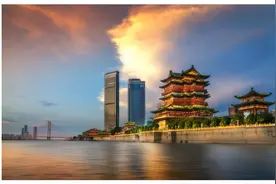 落霞与孤鹜齐飞，秋水共长天一色，南昌滕王阁高清图集赏图片