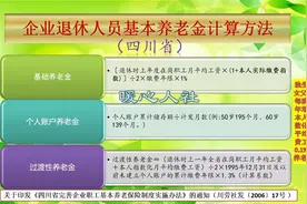 2021年退休，30年工龄能领多少养老金？看看四川省养老金计算公式图片