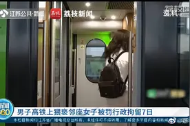 勇敢说“不”！男子高铁上猥亵邻座女子被拘7日图片