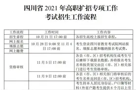 10月28日开始报名！四川省2021年高职扩招来了，这些内容你必须了解图片