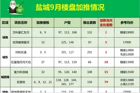 9月盐城楼市开盘结果如何？旱的旱死，涝的一个图片