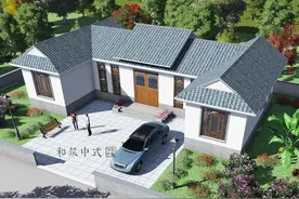中式别墅：三室三厅两卫，就建这栋150平的平层中式图片
