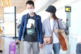 海清与儿子同框现身机场，14岁“蛋妞”身高已超过妈妈图片