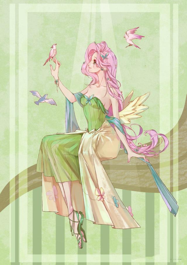 小马宝莉拟人作品又出新作，珍奇像出嫁公主，碧琪的美腿比人还高