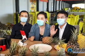 全民战“疫”爱心助农 | 文昌市委书记、市长直播“带货”本地金钻凤梨 75万人观看 销售预计破百万元图片