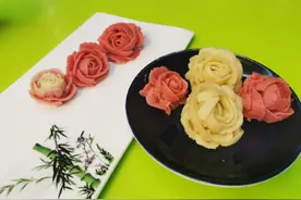 我把土豆泥做成花，老公孩子都不舍得动筷子图片