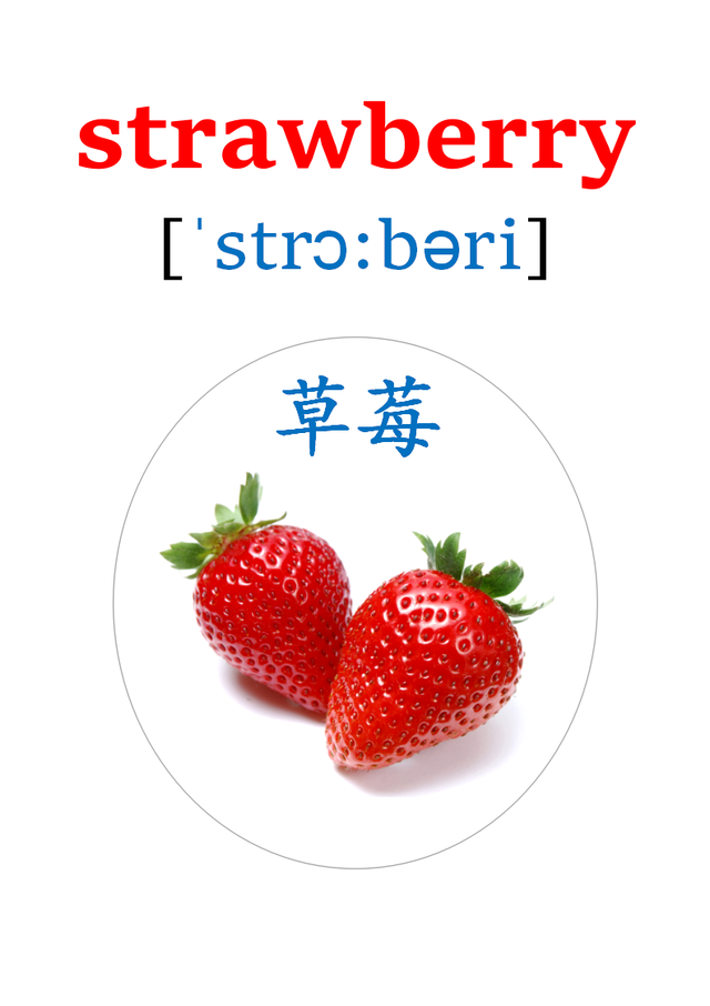 英语卡片来了！20多种水果的英语单词！apple、orange、pear