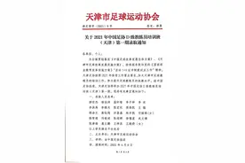 关于2021年中国足协D级教练员培训班（天津）第一期录取通知图片