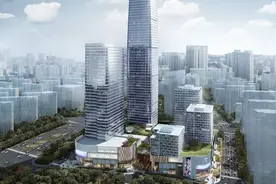 济南南城“第一高楼”高度确定，总高276米，地上54层图片