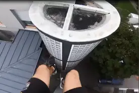 外国小哥高楼极限跑酷，失败全村吃饭图片