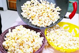 铁锅做爆米花，原来这么简单，3个小诀窍，又甜又脆，比买的好吃视频封面