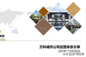 “运营”万科城市公司运营体系图片