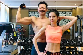 李若彤和张丰毅合体健身真惹眼，网友：两人加起来120岁了图片
