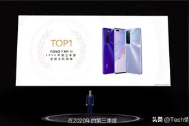 华为再传好消息，nova7系列拿下国内销量第一，成年轻人最爱图片