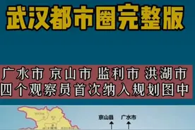 武汉都市圈完整版（广水、京山、洪湖、监利四县市在其中）图片