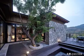 住宅改造：毛石做外墙，钢结构做骨架，玻璃做填充的老宅现代改造图片