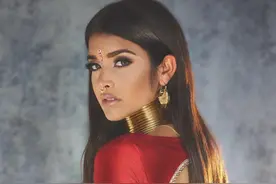 NBA国王队老板女儿美照，难以抵御的印度风情图片