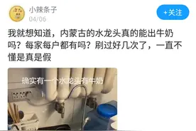 听说内蒙古有一个水龙头能出牛奶？网友:我们河南水龙头流胡辣汤图片