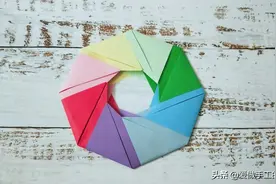 折纸教程：8张彩纸折出的朋友圈，简单好看，创意满满图片