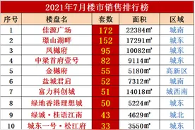 买房跟着榜单走！盐城7月楼盘销售排行曝光，为啥这个盘越卖越猛图片