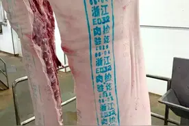 猪肉检疫红蓝印章，代表什么，为啥洗不掉，吃了对身体有影响吗？图片
