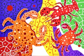 儿童画教程｜走进艺术家的圆点世界《美味也时尚》图片