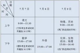 2020年江苏高考时间安排表出炉，7月7日开考图片