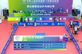 第十四届全运会群众赛事活动乒乒球决赛 黑龙江袁磊夺40岁组冠军图片